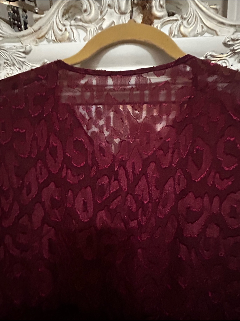 Burgundy studded maxi top or duster nwot xl - Picture 8 of 13